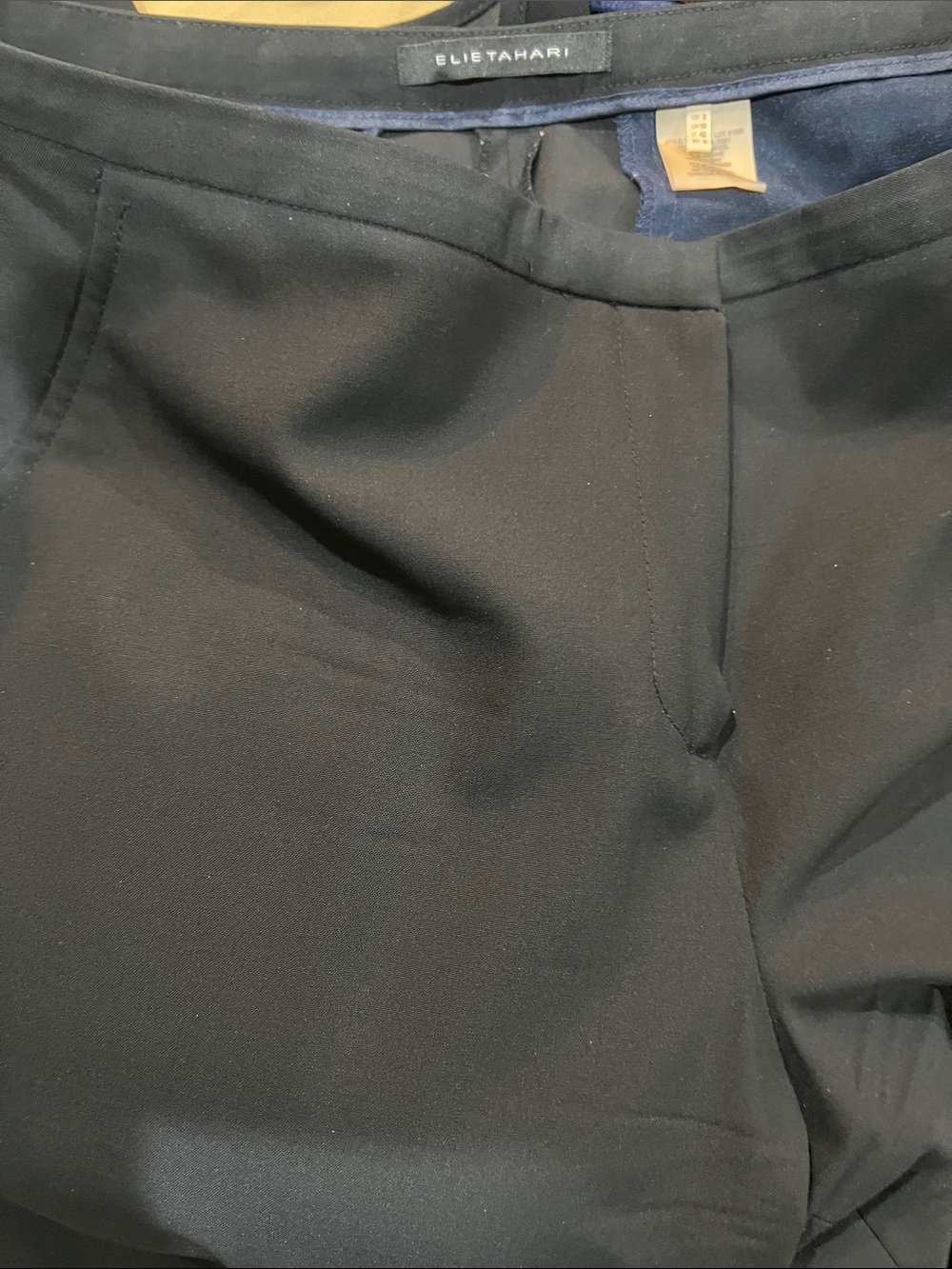Elie Tahari Men's Black Flat-Front Dress Shorts